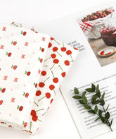 韓國製造的水果櫻桃圖案布料,半碼 DTP